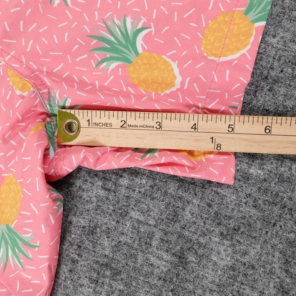 Bear Bottom Swim Trunk Mens‎ 2XL Pink Pineapple Print Mesh Lined Pool Beach